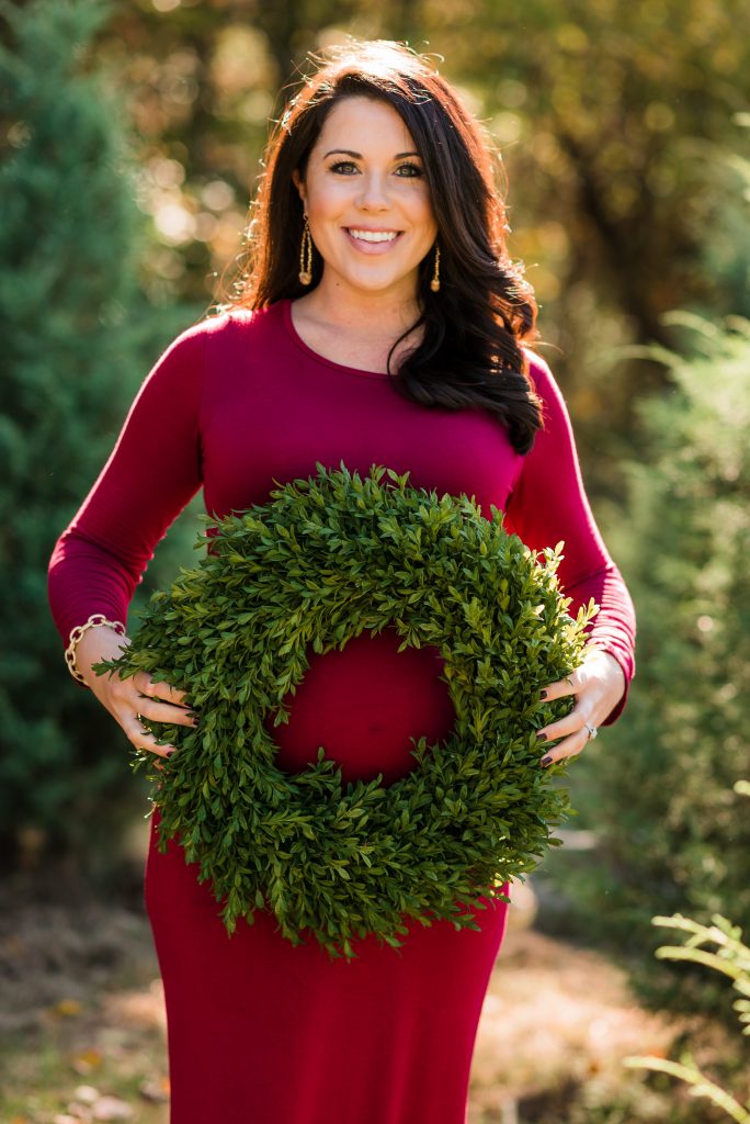 Maternity Christmas Tree Portrait