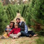 family christmas tree farm session