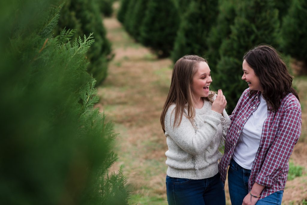 girls christmas tree farm