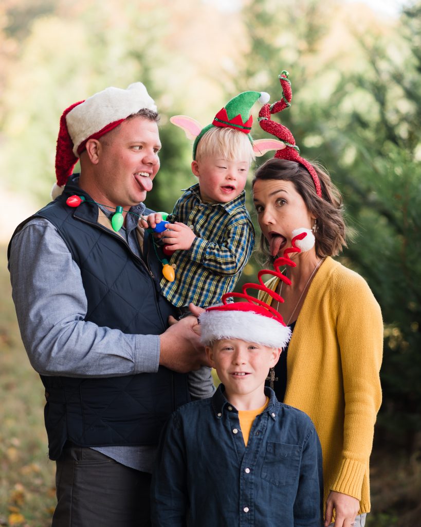 silly family christmas card photo