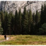 Couple walking in Yosemite VAlley