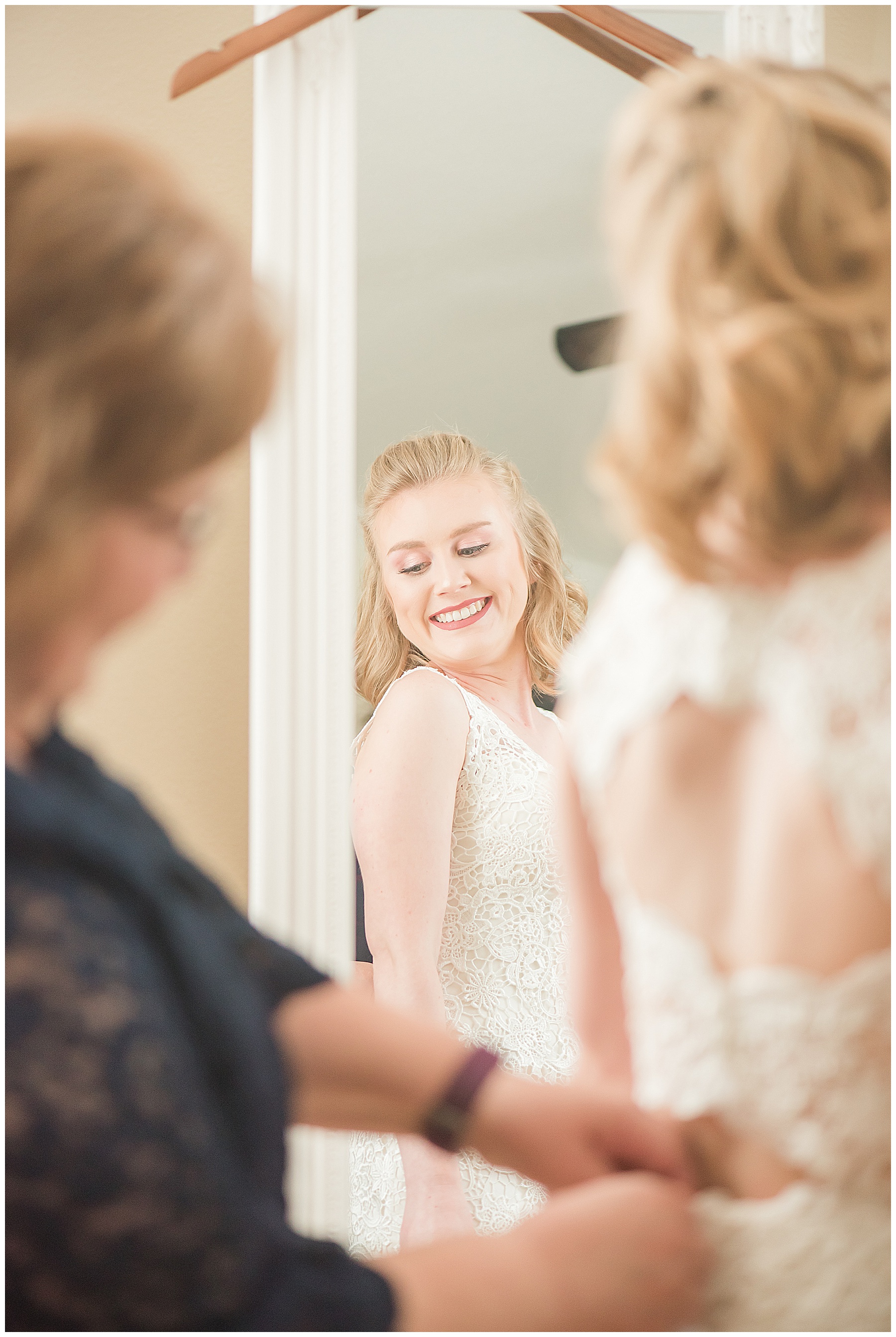 bride getting ready at mountain cove farms