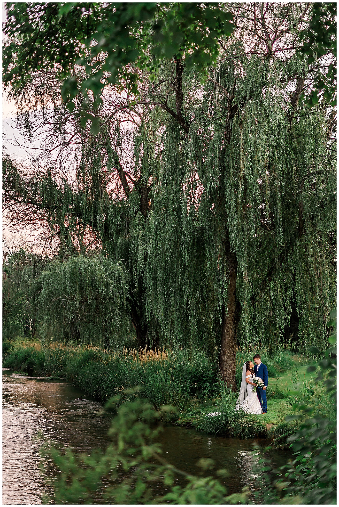 Allentown Rose Gardens Bride and Groom Willow Tree