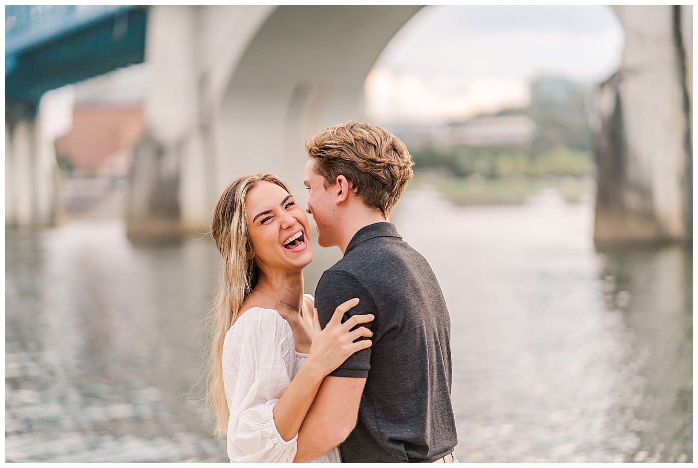 Downtown Chattanooga TN River Engagement Photos