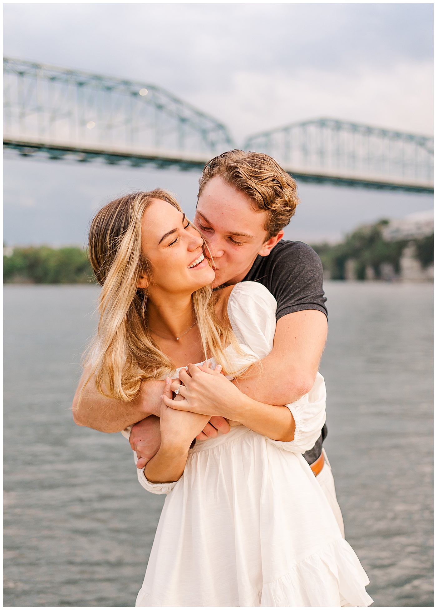 Downtown Chattanooga TN River Engagement Photos 
