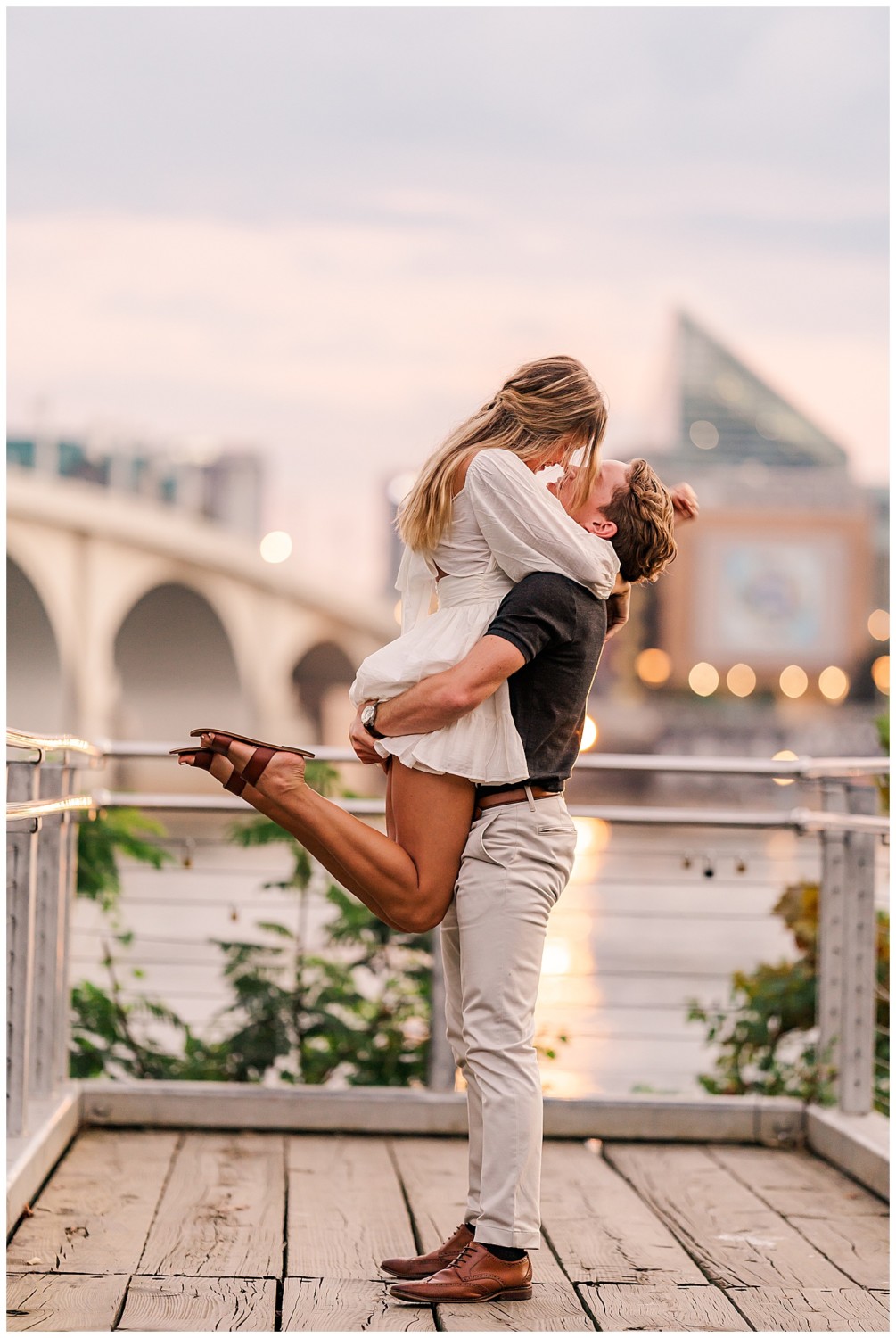 Downtown Chattanooga Engagement Couple