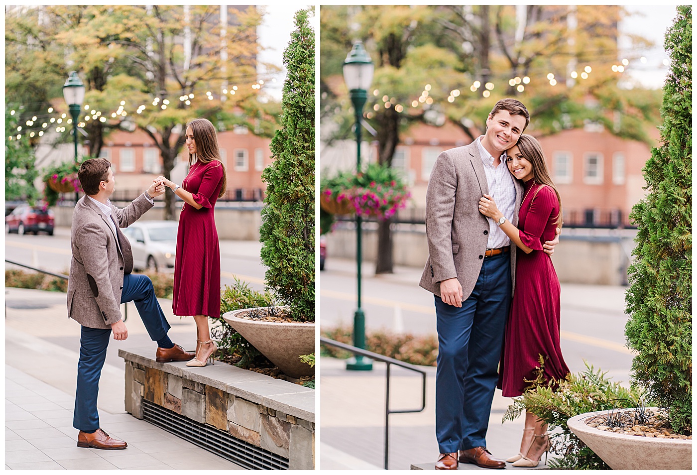 Downtown Chattanooga Engagement Couple