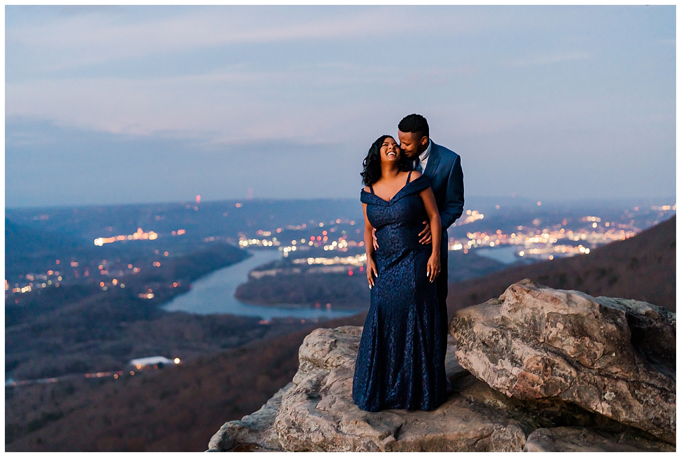 Lookout Mountain Sunset Laughing Couple Romantic