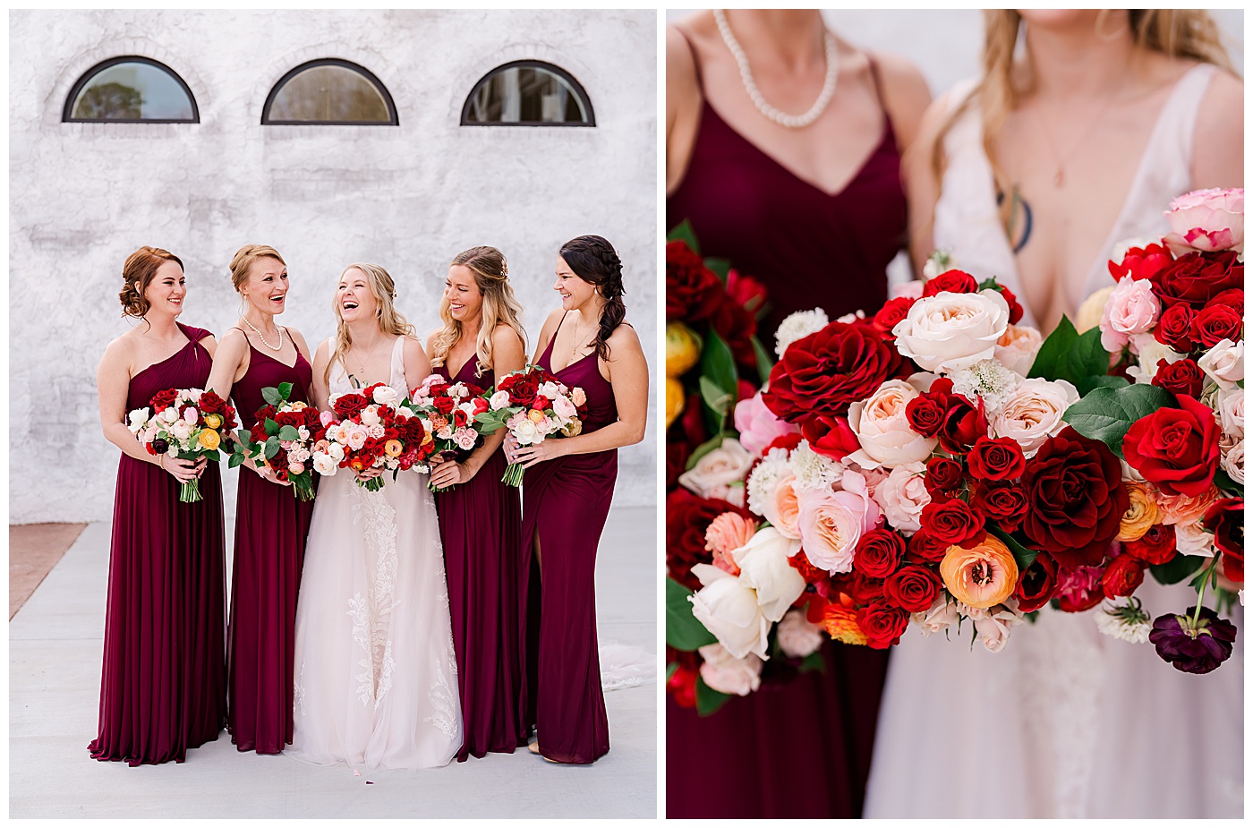 The Woodlands Bridal Party and Flowers