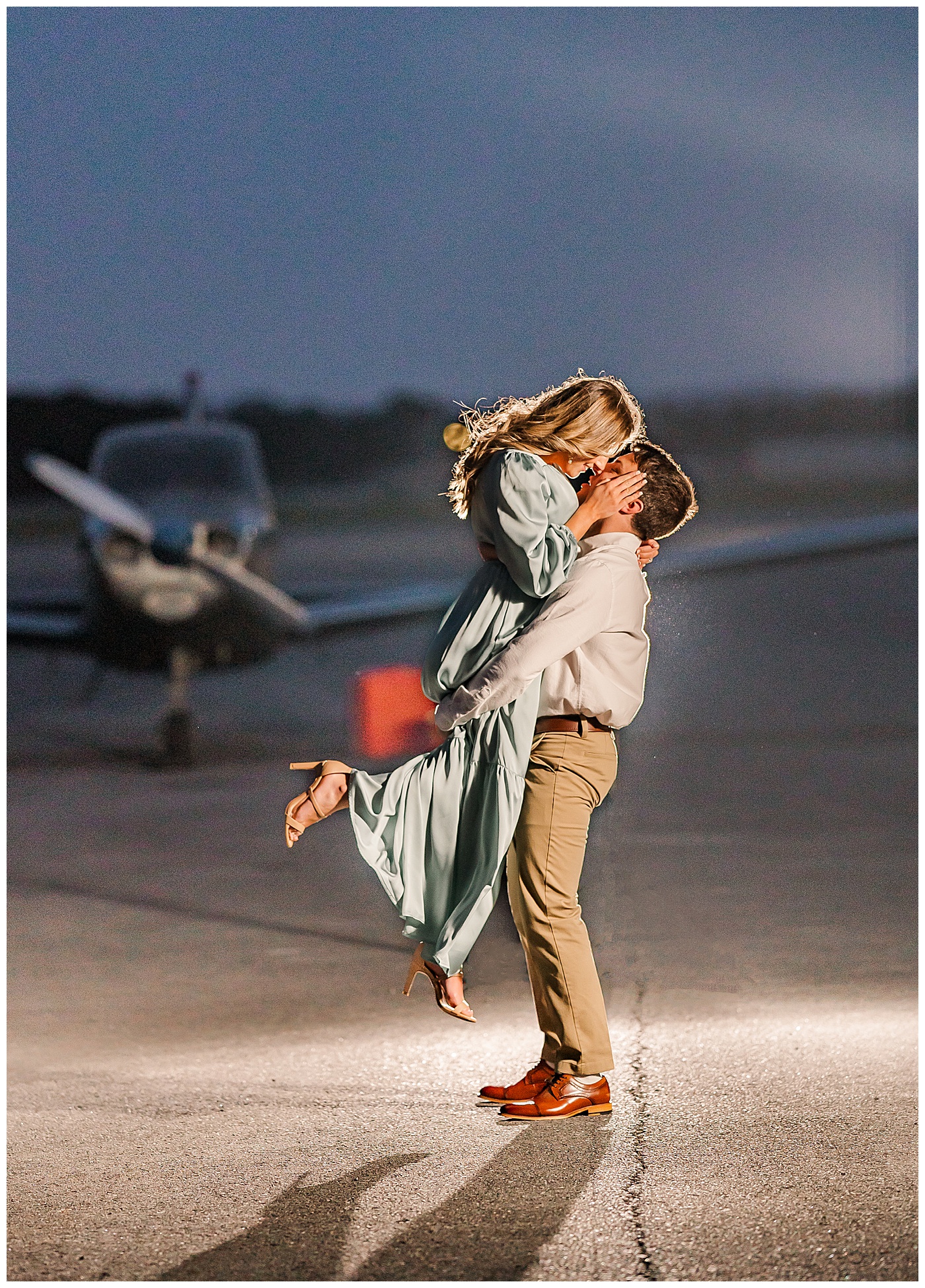 Pilot Engagement Hugging Couple