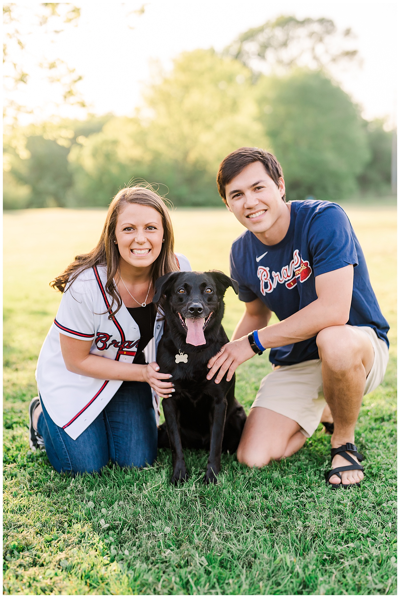 Chattanooga Engagement Couple with their Dog