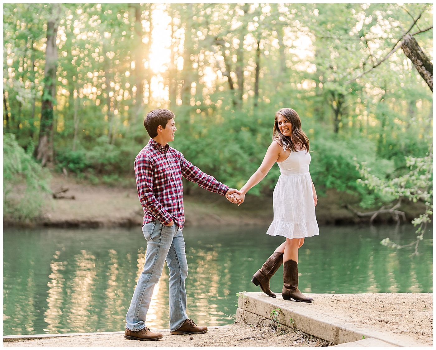 Chattanooga Engagement Couple Hand in Hand