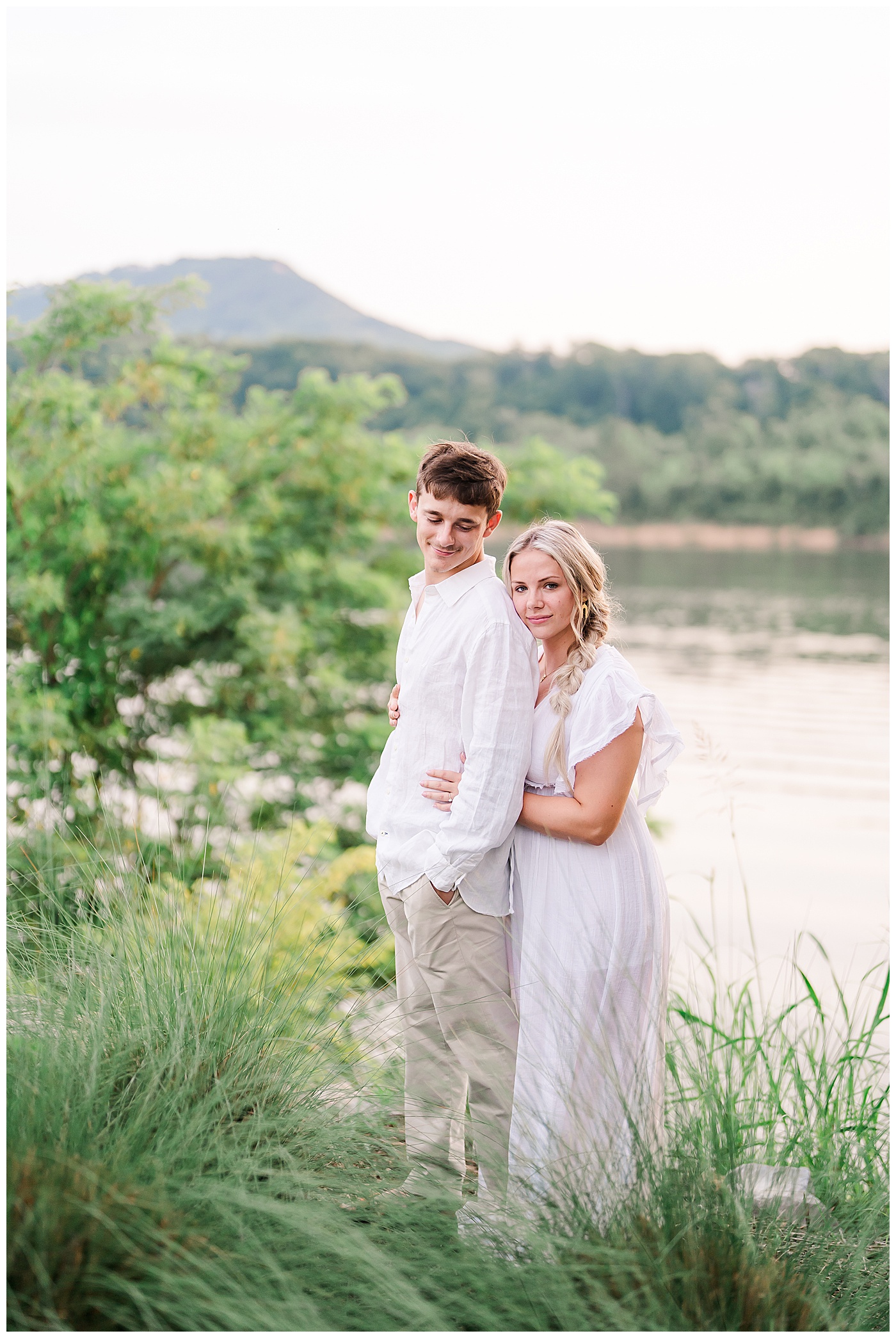 Tennessee River Engagement Couple 