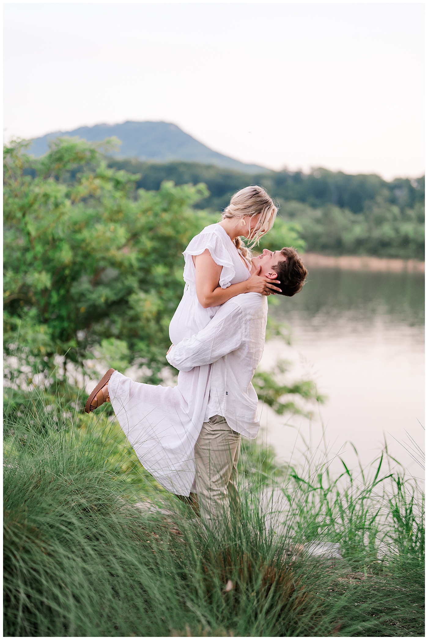 TN River Couple Embracing 