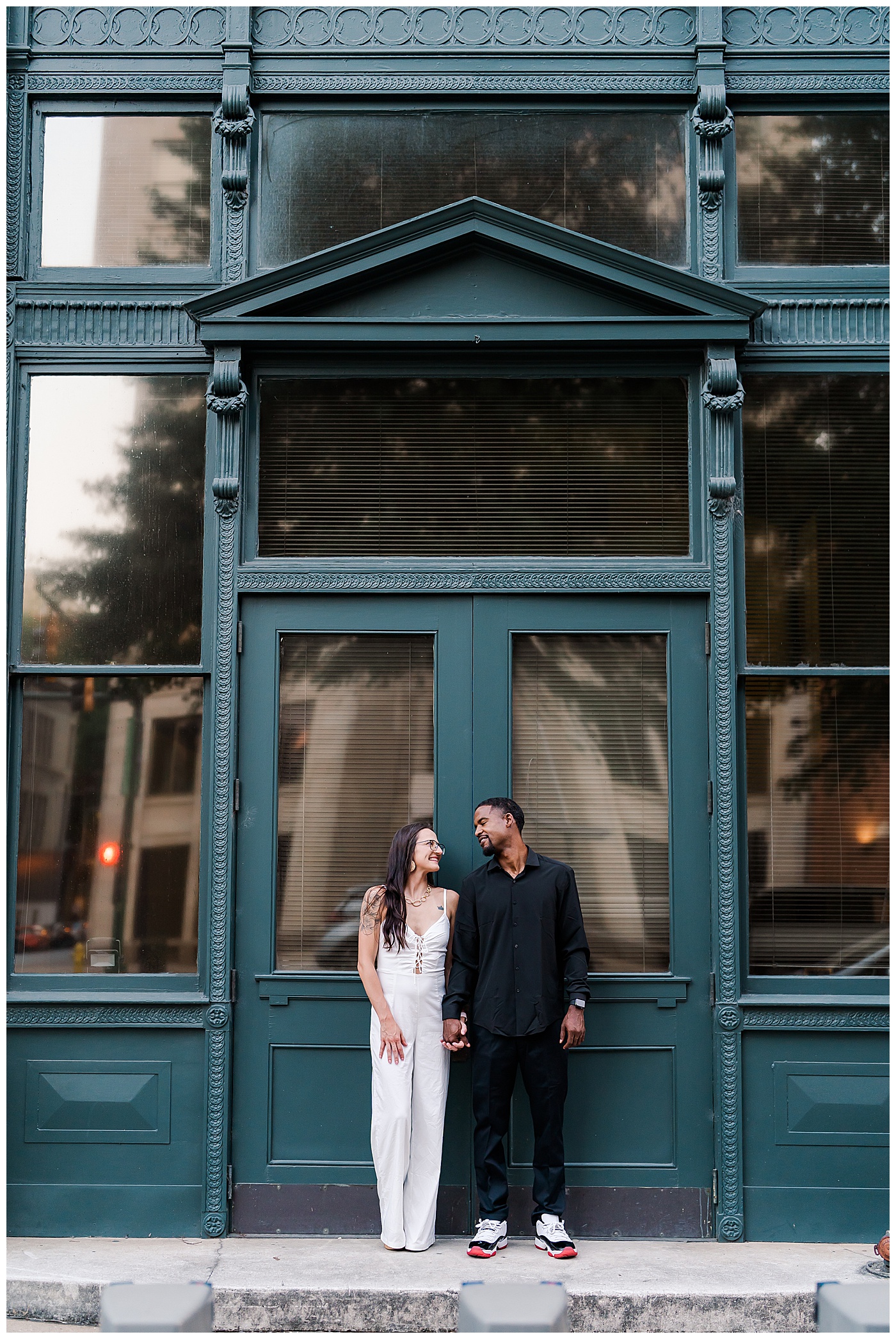 Romantic Couple Downtown Chattanooga Engagement 