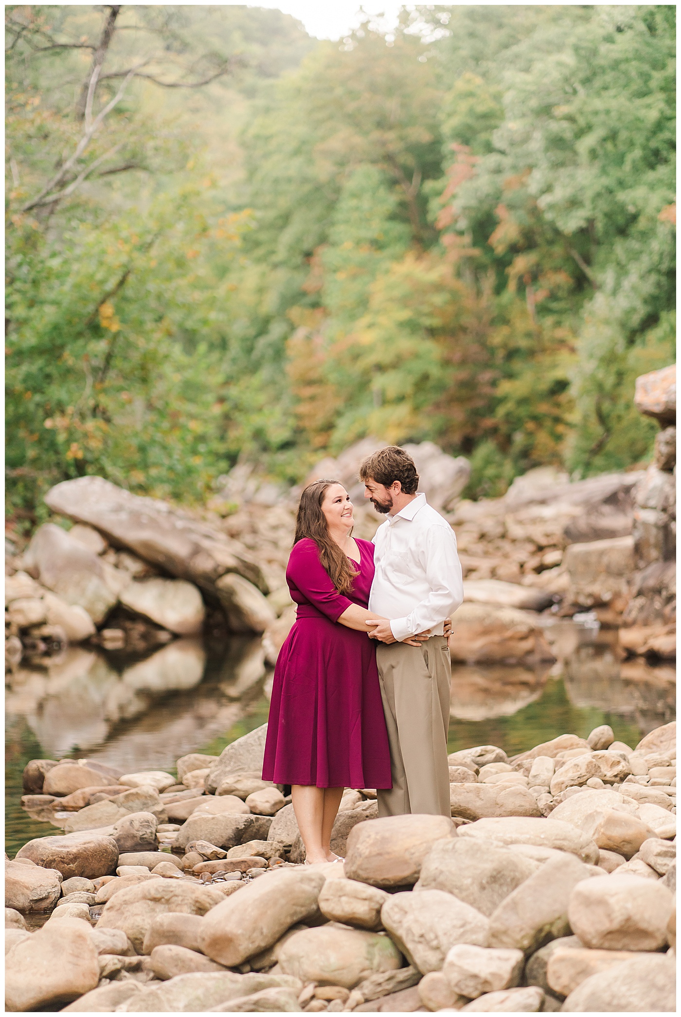 Fall Engagement Chattanooga Smiling Couple