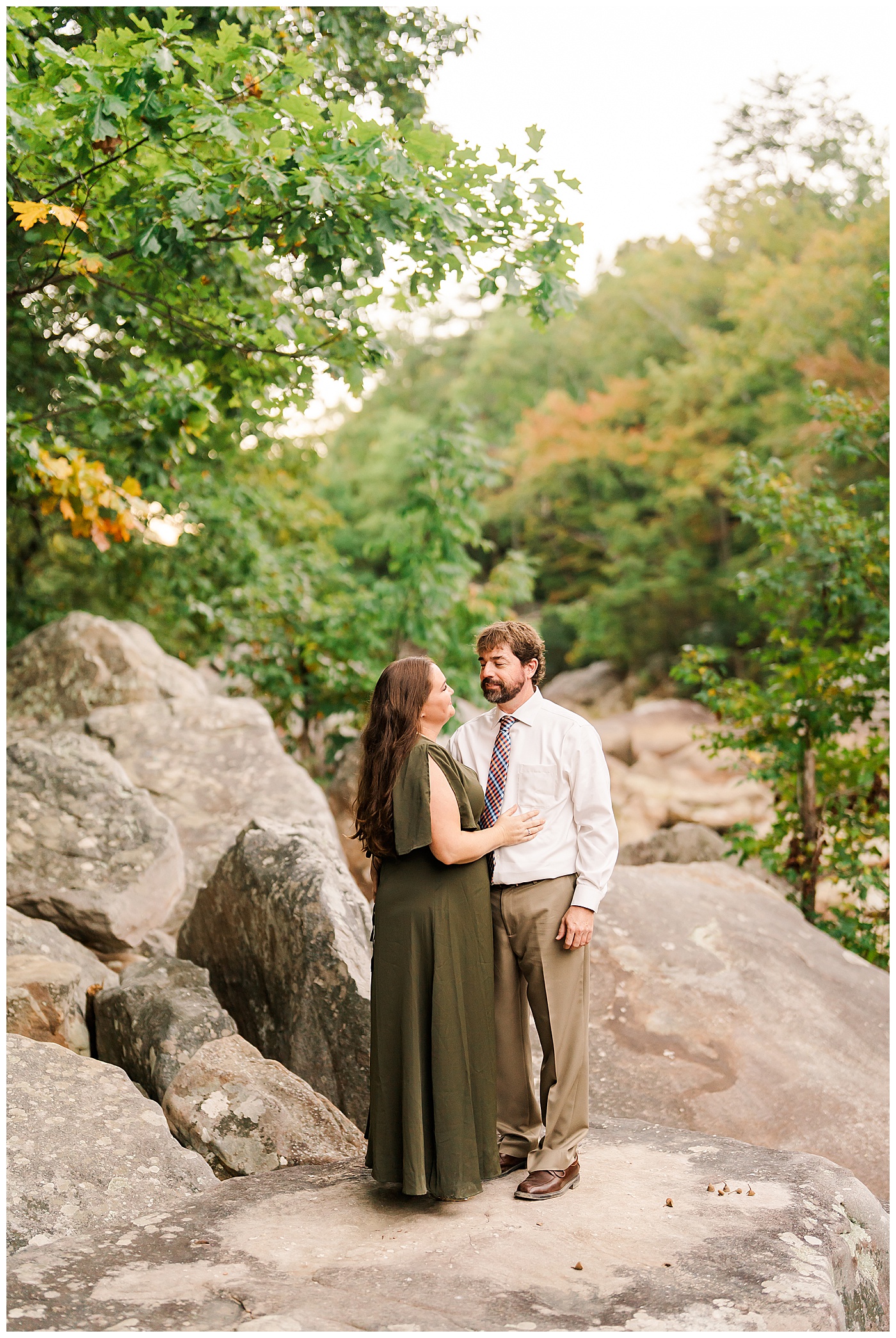 Fall Engagement Chattanooga Happy Couple