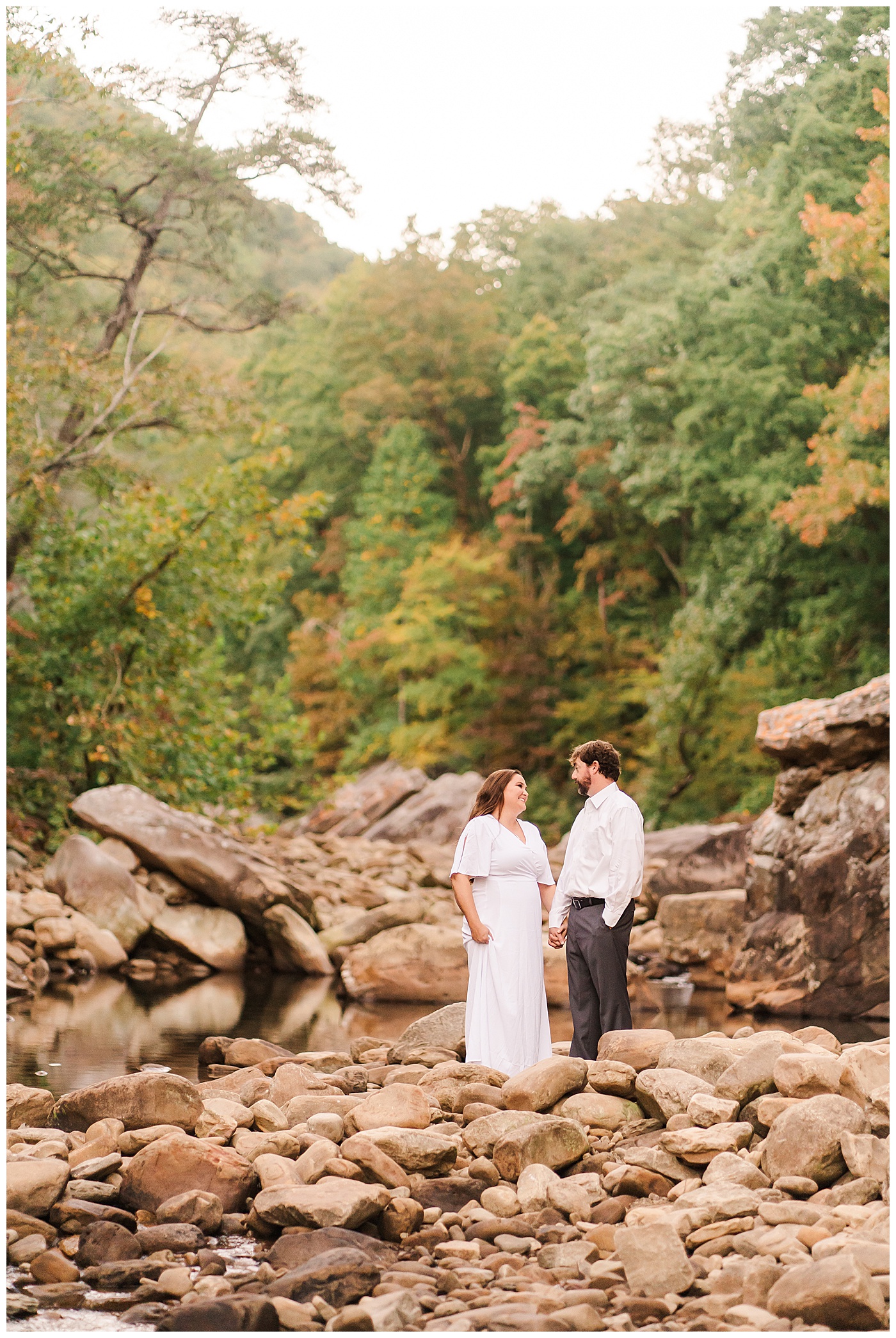 Fall Engagement Chattanooga Smiling Couple
