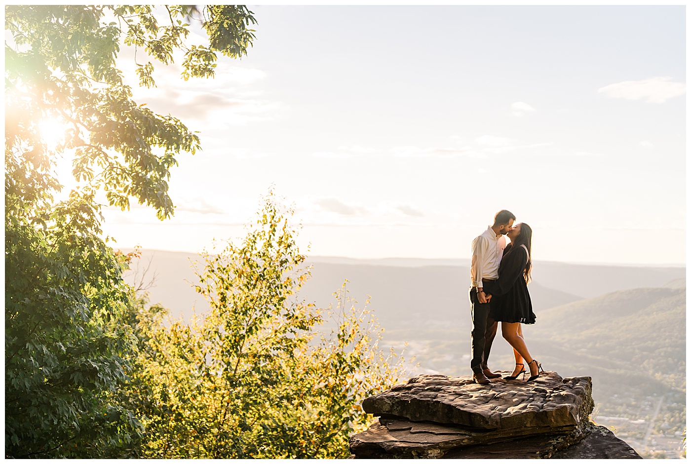 Tennessee Sunset Kissing Couple