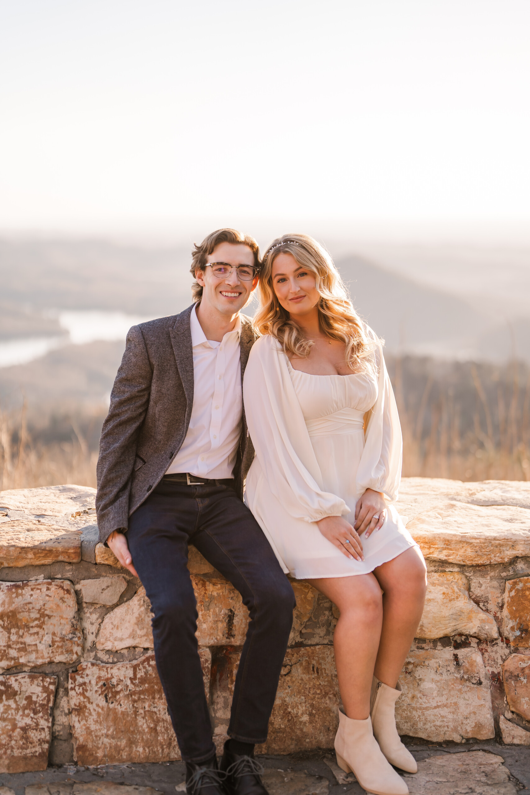 Chilhowee Overlook Engagement Couple