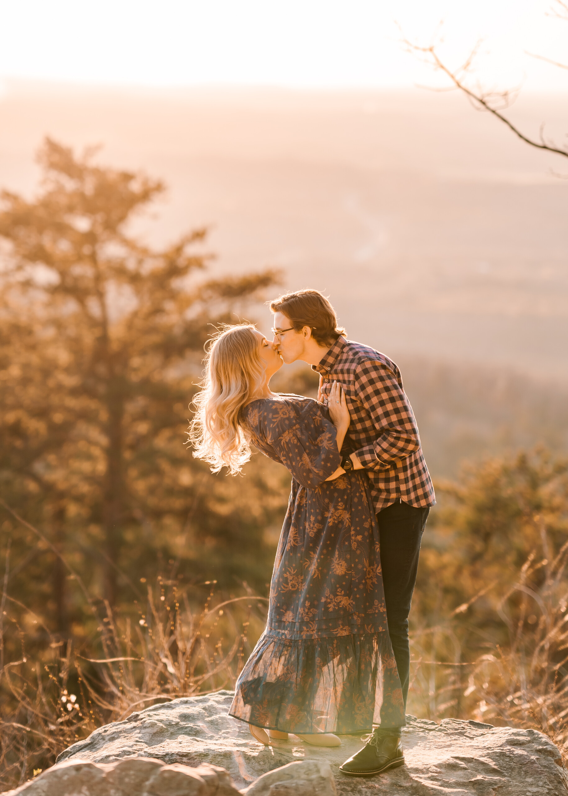 Chilhowee Engagement Kissing Couple