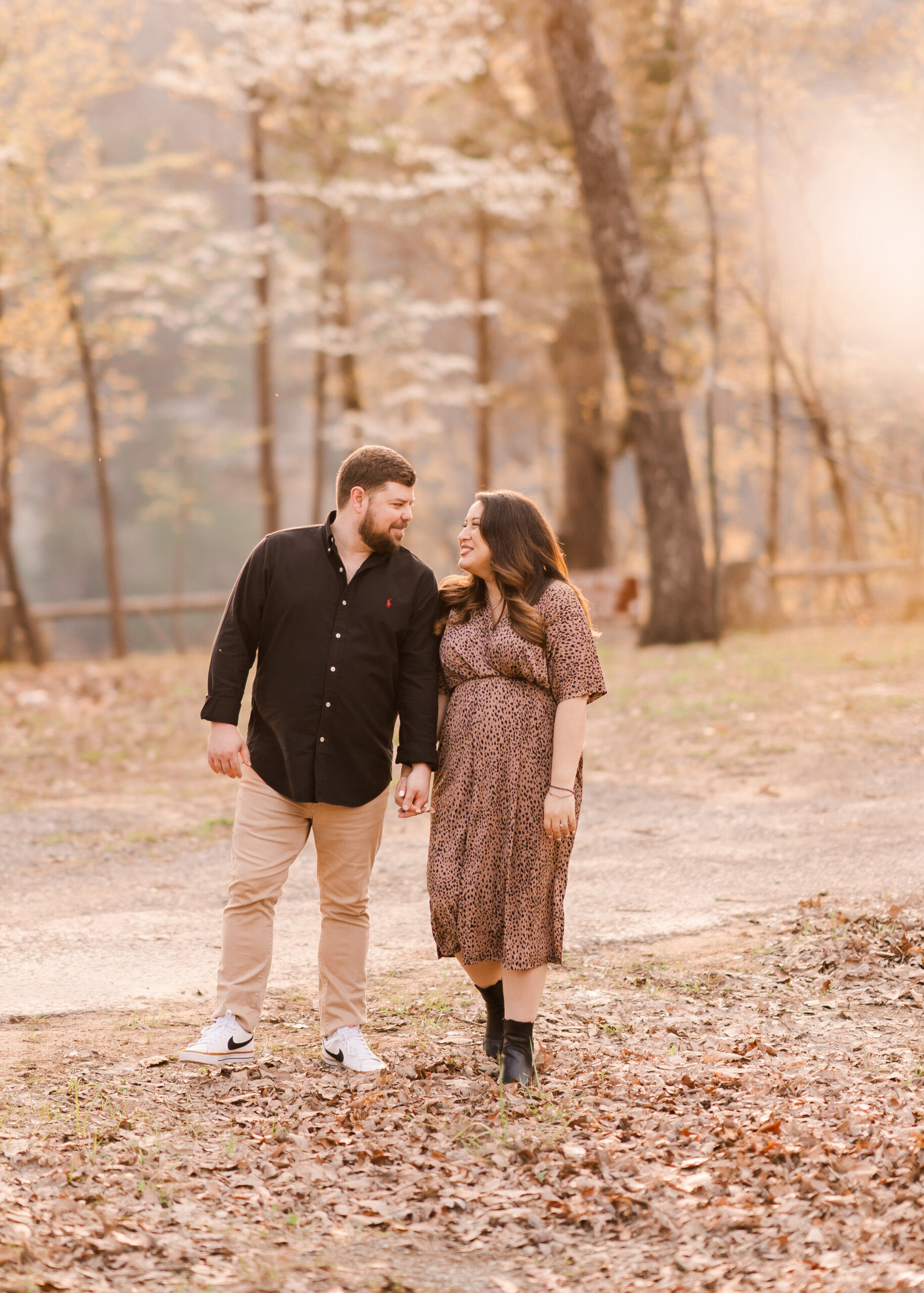 Cloudland Canyon Engagement Hand in Hand