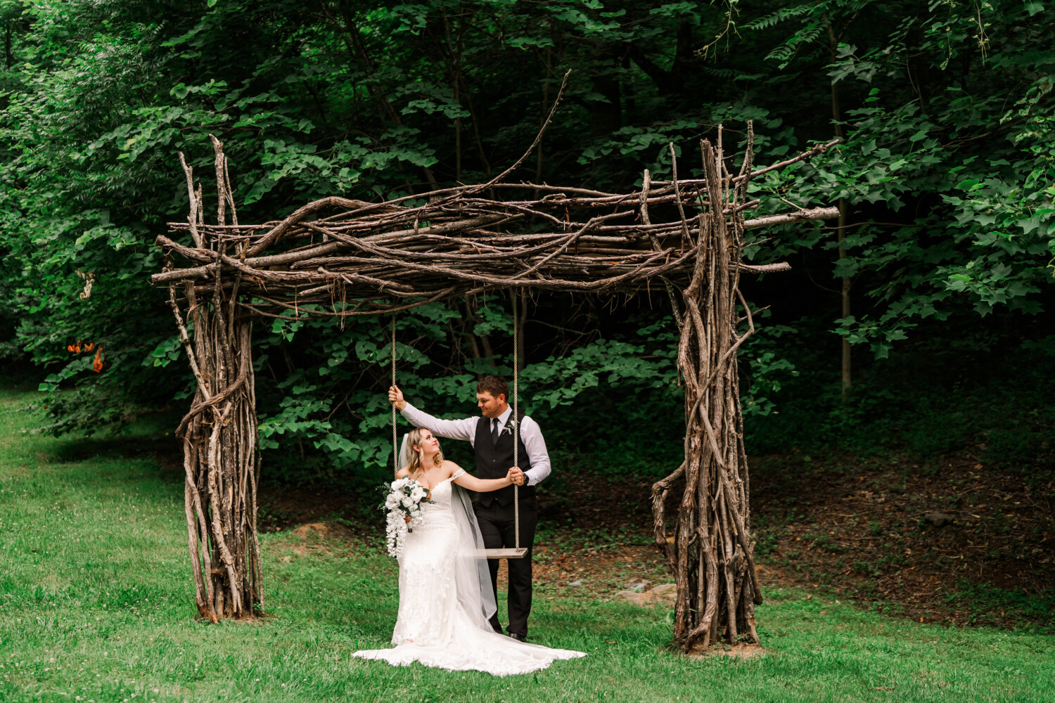 The Barn at Chestnut Springs Bride and Groom